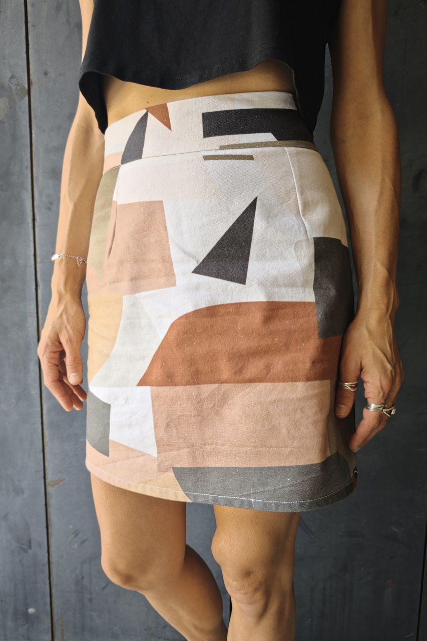 Picture of pastel geometric mini skirt - copy
