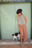 Picture of high waist pleated pants dusty pink