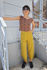 Picture of soft barrel pants in lime