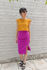 Picture of gathered pencil skirt  magenta
