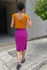 Picture of gathered pencil skirt  magenta