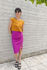 Picture of gathered pencil skirt  magenta