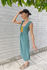 Picture of "bandeau" midi dress aqua floral