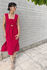 Picture of "bandeau" midi dress just red
