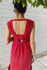Picture of "bandeau" midi dress just red