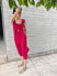Picture of "bandeau" midi dress just red