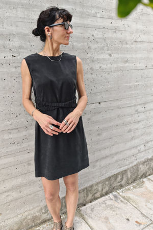 Picture of "scrunchie" mini dress in black