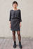 Picture of fluid mini dress in charcoal