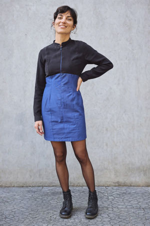Picture of Bodycon dress  black - blue