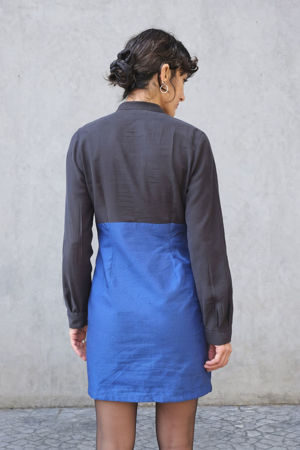 Picture of Bodycon dress  black - blue