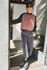 Picture of pleat  barrel pants in blue grey