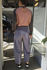 Picture of pleat  barrel pants in blue grey