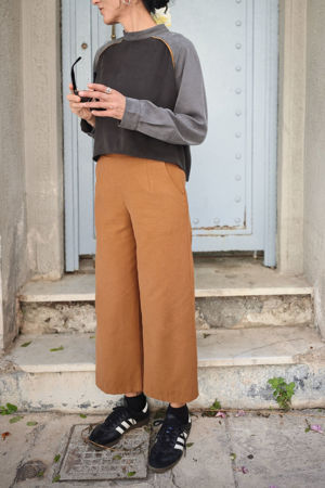Picture of high waist straight leg pants  honey